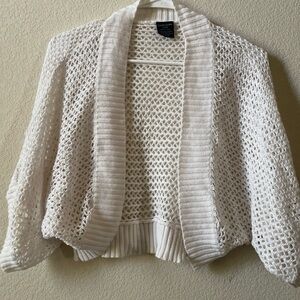 White Open-Knit Women's Sweater s